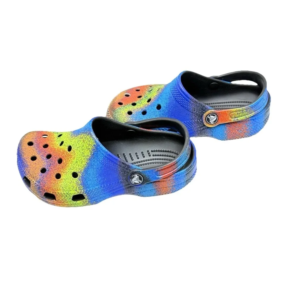 Crocs Classic Spray Dye Clog Kids J1 Junior 1 Tie Dye RARE Vietnam Made